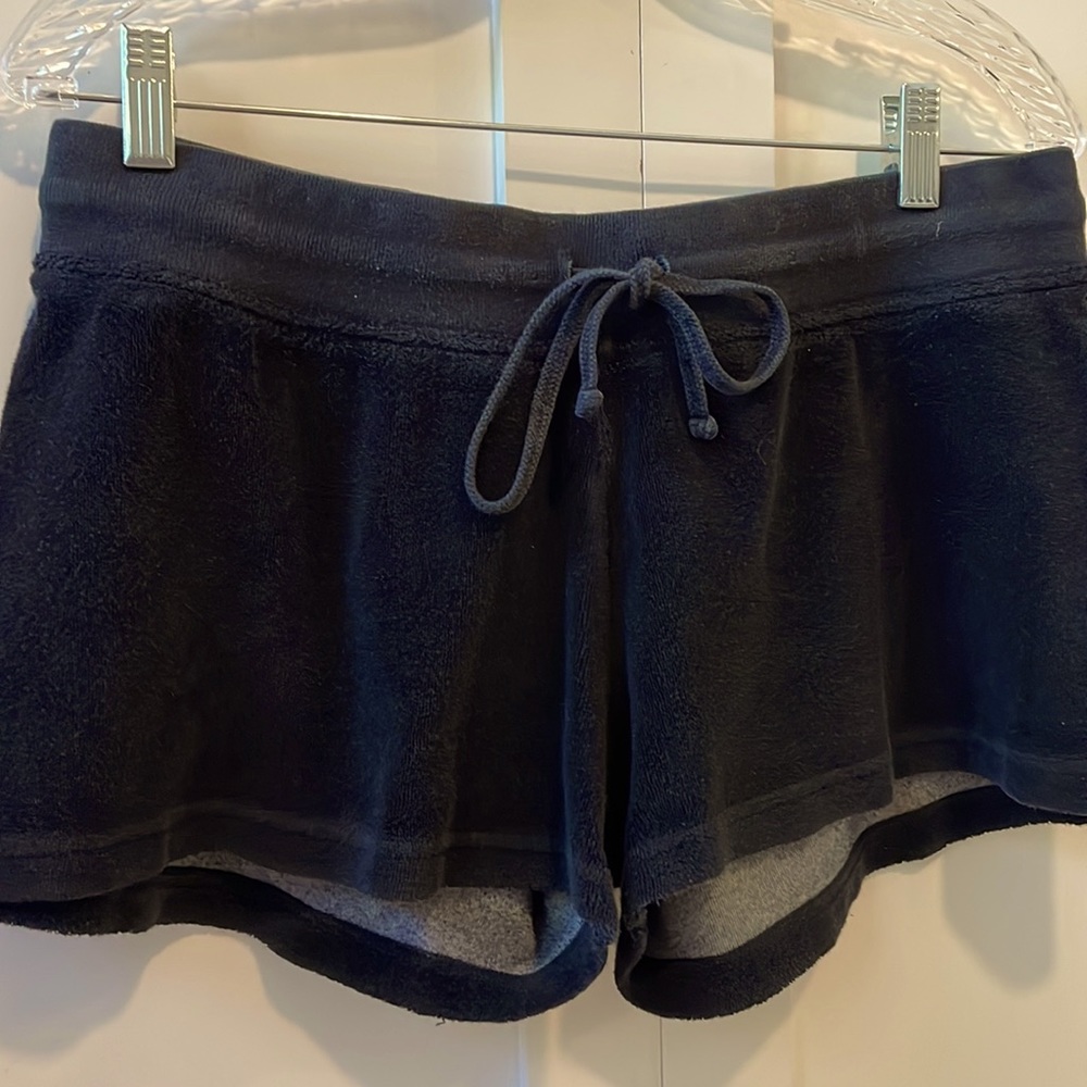 plain black terry short Hardtails
